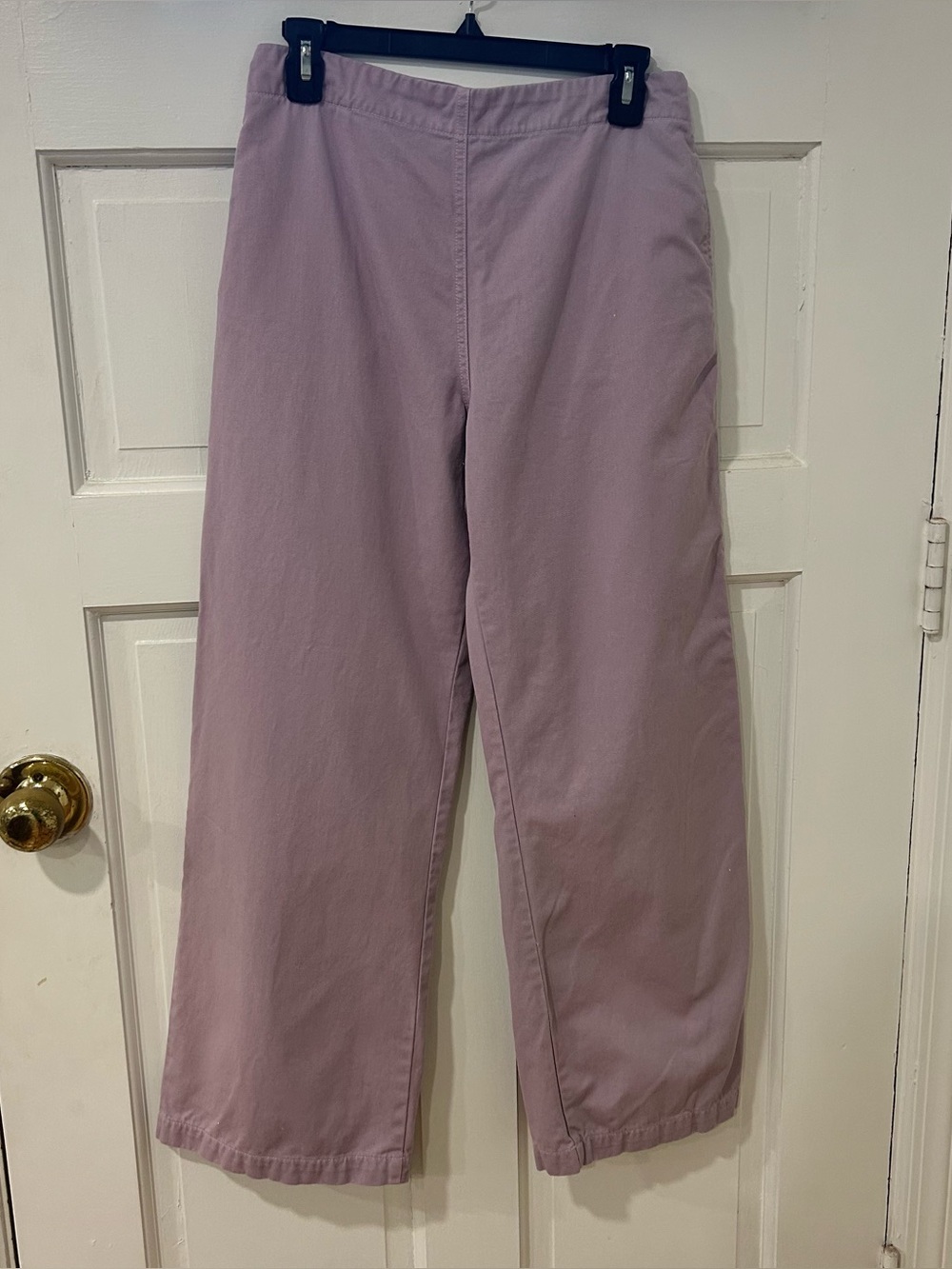 Rachel Comey Lavender Wide Leg Flat Front Cotton Pants Side Zip Size 8